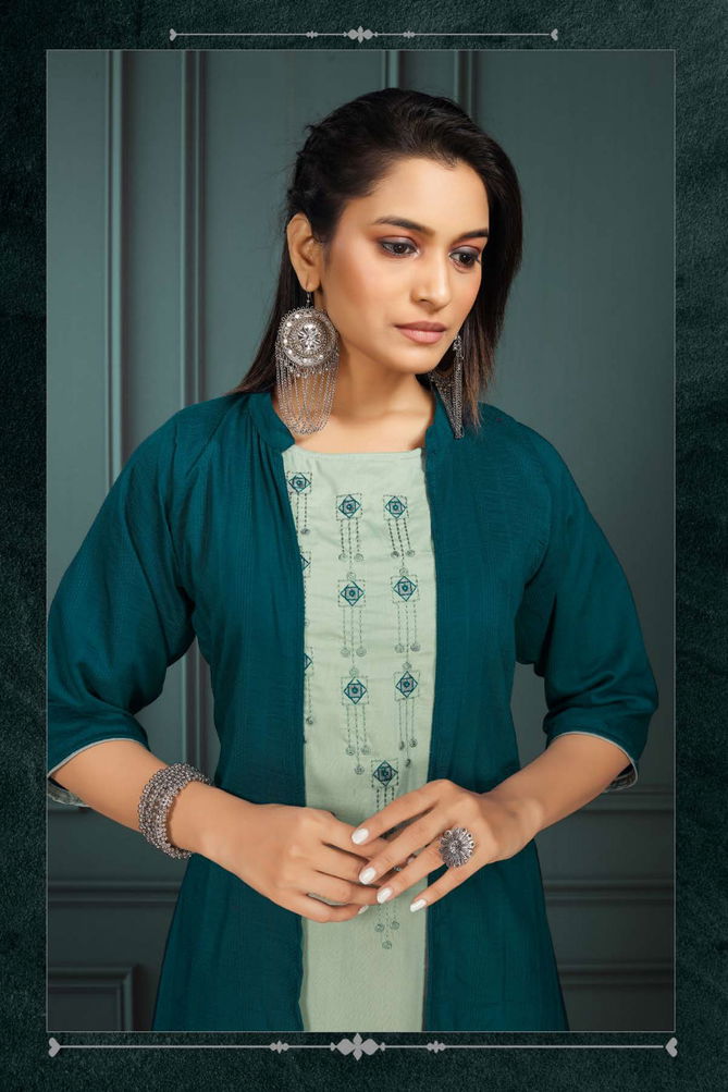 Saadgi Mohey Fancy Festive Wear Designer Kurti With Jacket Collection